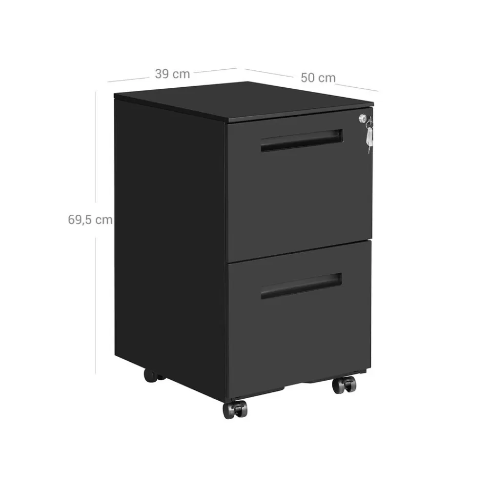 abschliebarer_rollcontainer_mattschwarz_6.webp New SONGMICS Abschließbarer Rollcontainer Mattschwarz