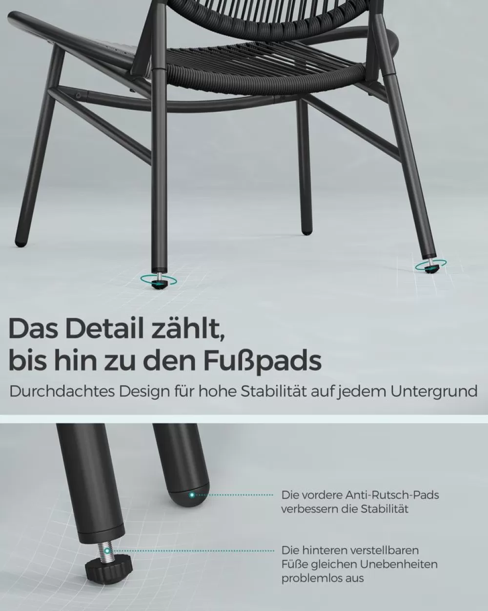 balkonmbel_er_set_mit_tisch_und__sthlen_tintenschwarz_7.webp Best SONGMICS Balkonmöbel 3er Set mit Tisch und 2 Stühlen tintenschwarz