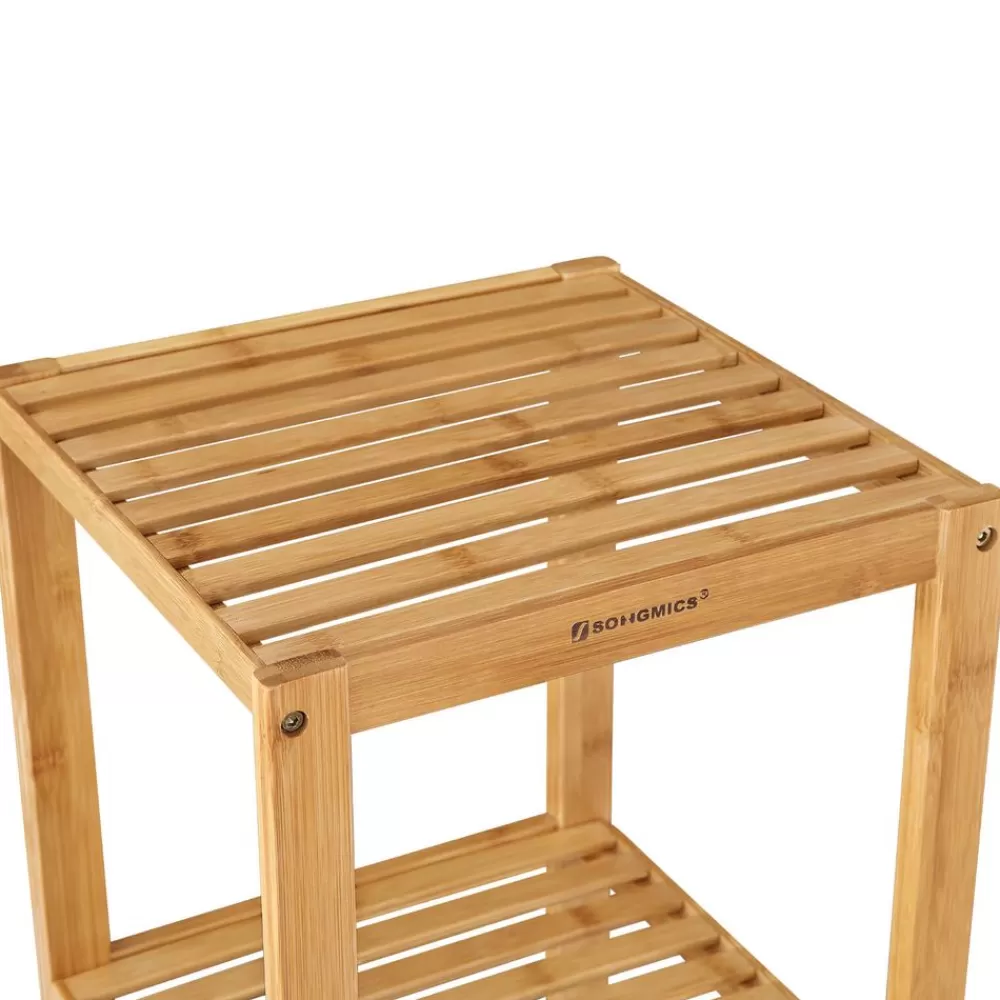 bambus__ablagen__x__x__cm_schmal_3.webp Shop SONGMICS Bambus 5 Ablagen 33 x 33 x 146 cm schmal Holzfarbe