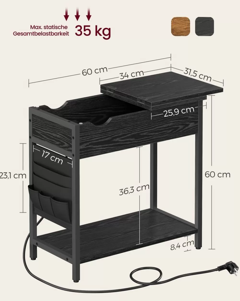 beistelltisch_mit_steckdosen_14.webp New SONGMICS Beistelltisch mit Steckdosen
