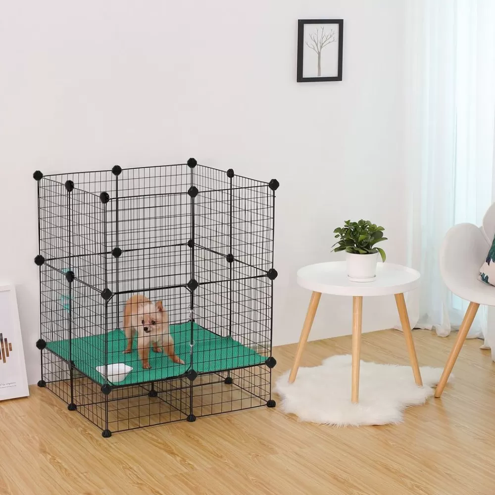 diykfig__metallgitterplatten_2.webp Flash Sale SONGMICS DIY-Käfig 32 Metallgitterplatten