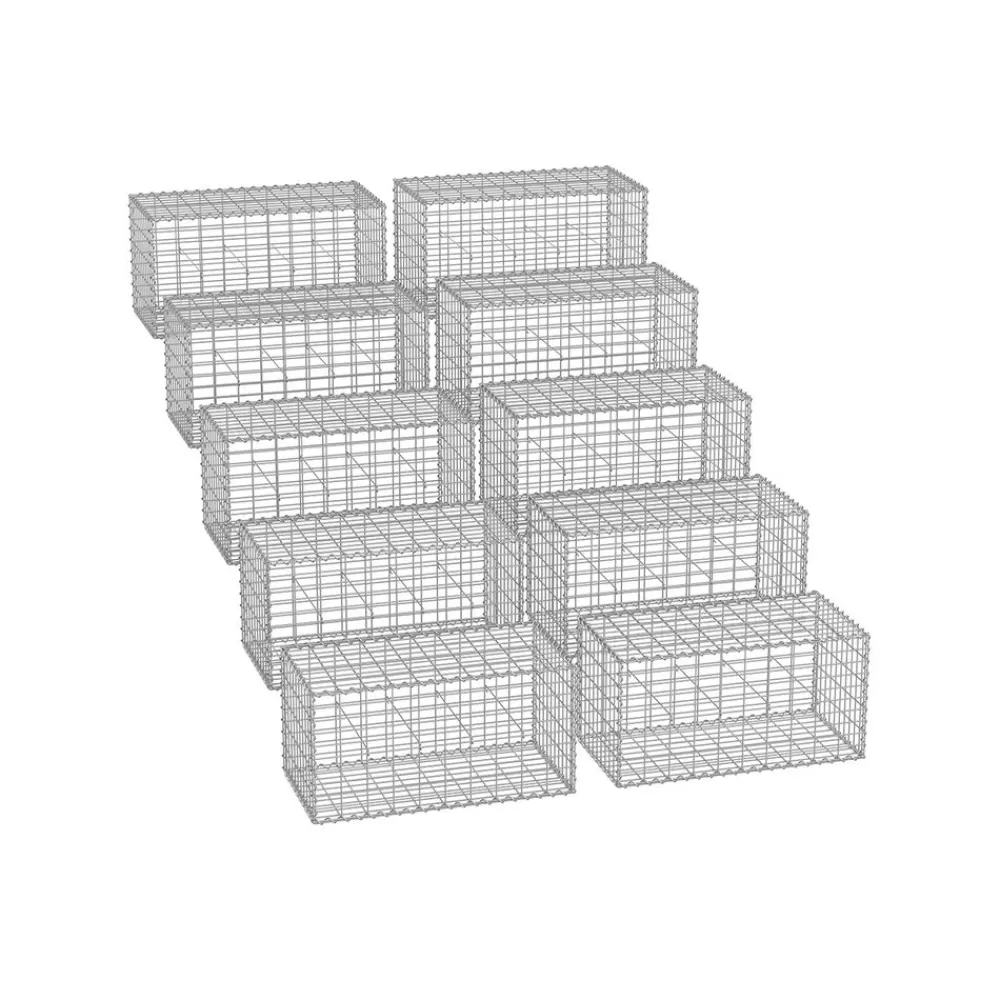 Sale SONGMICS Drahtkorb mit 5 x 10 cm Maschenweite für Steine 10er Set