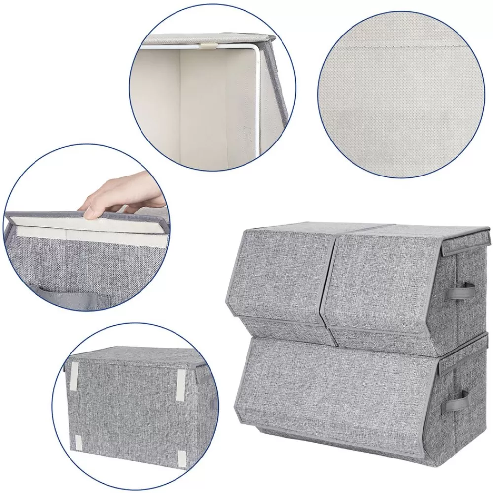 Online SONGMICS 3er Set Aufbewahrungsboxen mit Deckel