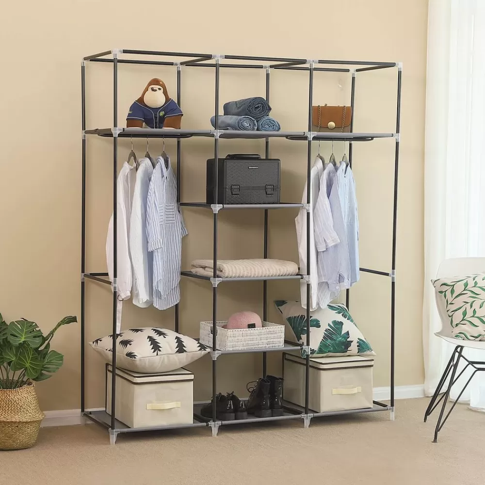 groer_stoffschrank__x__cm_beige_10.webp Store SONGMICS Großer Stoffschrank 175 x 150 cm Beige