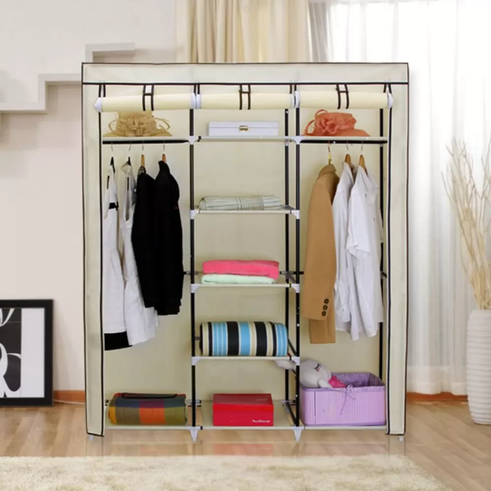 groer_stoffschrank__x__cm_beige_3.webp Store SONGMICS Großer Stoffschrank 175 x 150 cm Beige