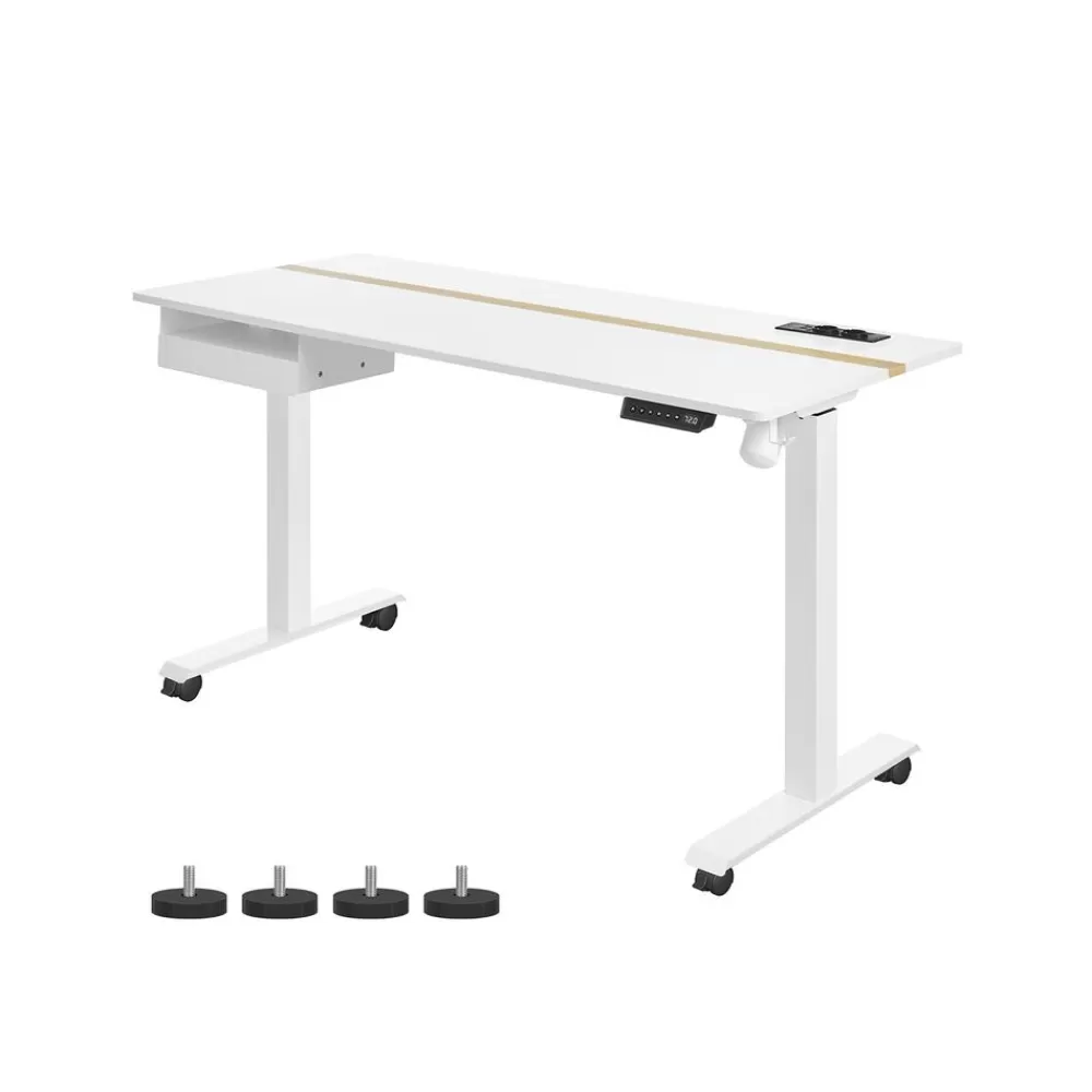 Online SONGMICS Höhenverstellbarer Schreibtisch 60 x 140 cm vintagebraun-schwarz