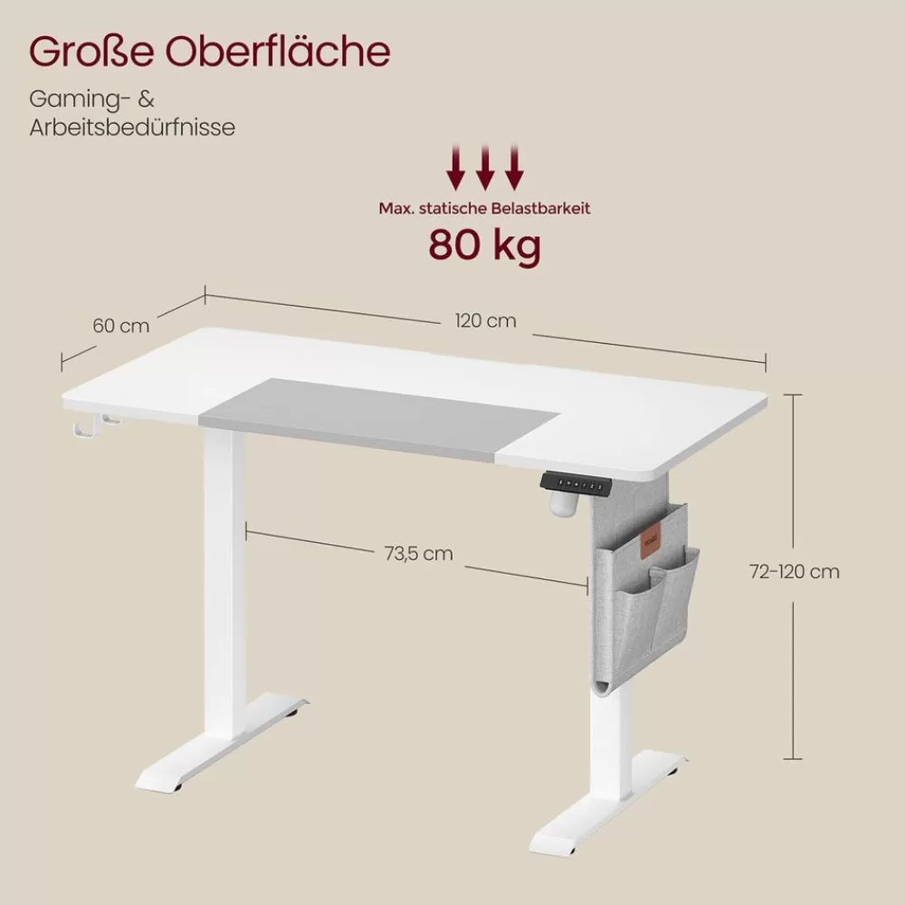 hhenverstellbarer_schreibtisch_elektrisch_13-1.webp Clearance SONGMICS Höhenverstellbarer Schreibtisch elektrisch
