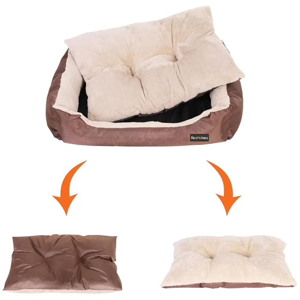 hundebett_oxfordgewebe__cm_braun_3.webp Outlet SONGMICS Hundebett Oxfordgewebe 65 cm Braun