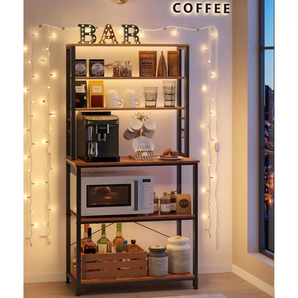 industriedesign_kchenregal_vintagebraunschwarz_2.webp New SONGMICS Industrie-Design Küchenregal Vintagebraun-Schwarz