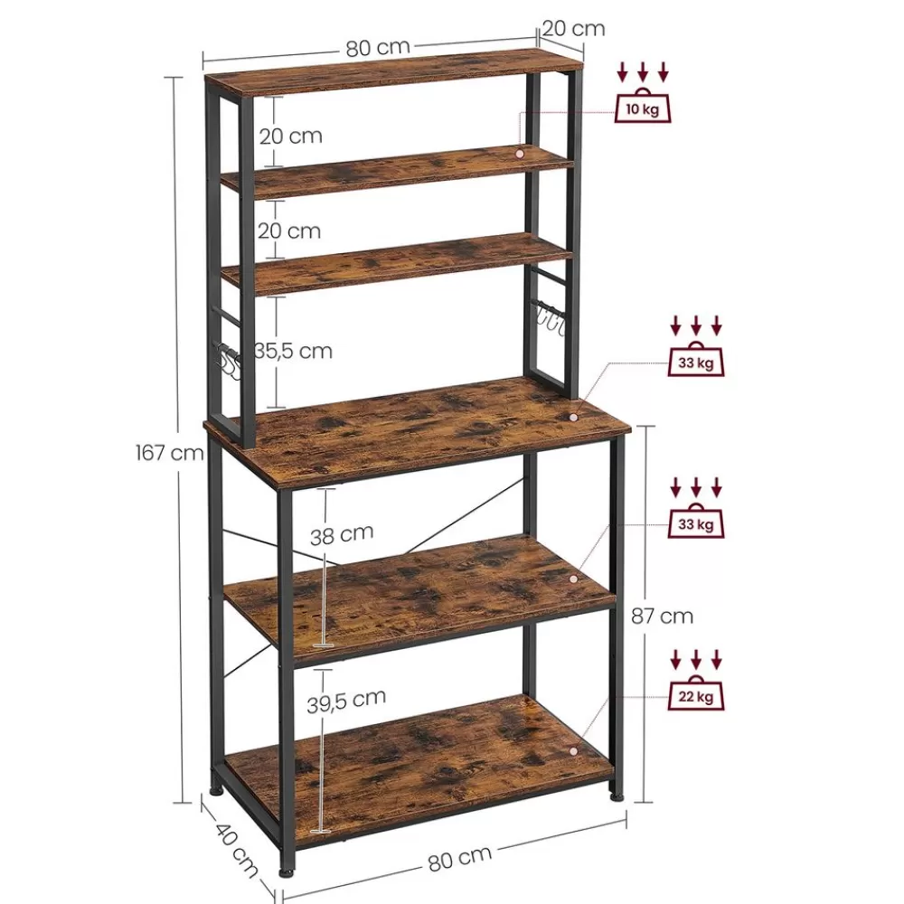industriedesign_kchenregal_vintagebraunschwarz_5.webp New SONGMICS Industrie-Design Küchenregal Vintagebraun-Schwarz