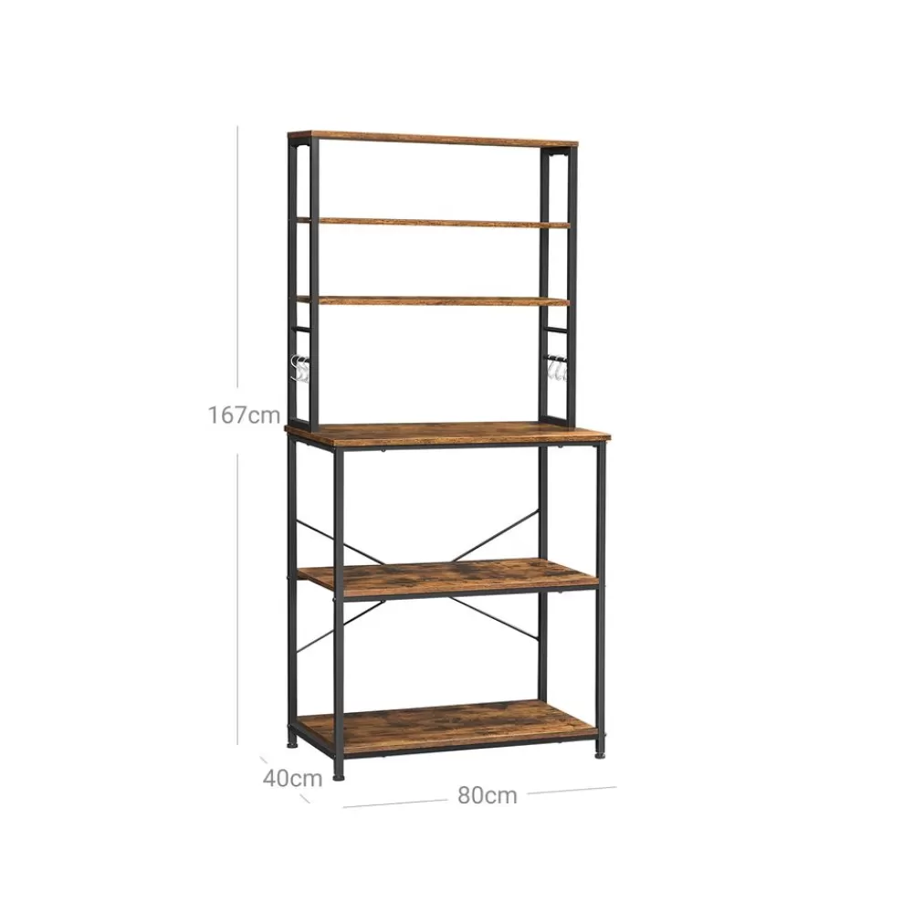 industriedesign_kchenregal_vintagebraunschwarz_7.webp New SONGMICS Industrie-Design Küchenregal Vintagebraun-Schwarz