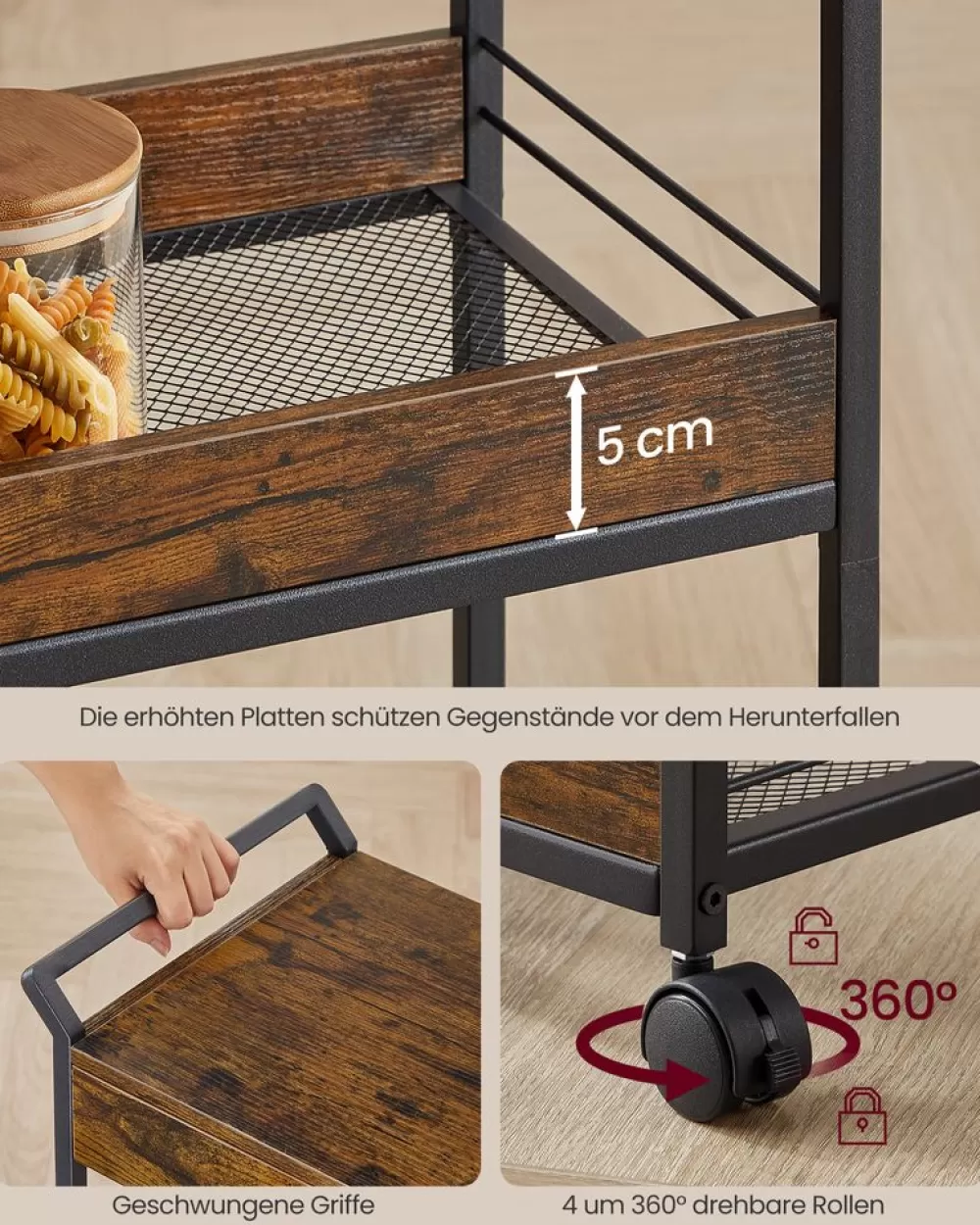 kchenwagen_mit__ebenen_und_rollen_vintagebrauntintenschwarz_4.webp Best SONGMICS Küchenwagen mit 3 Ebenen und Rollen vintagebraun-tintenschwarz