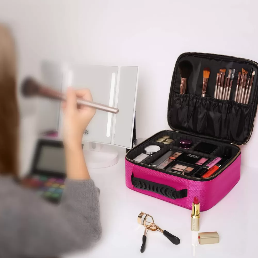 kosmetiktasche_fr_die_reise_pink_2.webp Best SONGMICS Kosmetiktasche für die Reise Pink