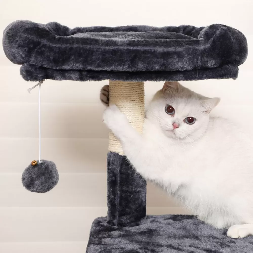 kratzbaum_mit_hohem_turm__cm_grau_10.webp Best Sale SONGMICS Kratzbaum mit hohem Turm 138 cm Grau