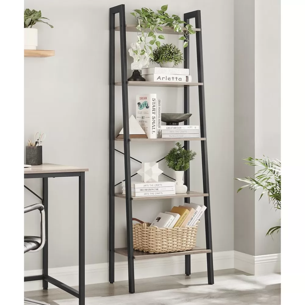 leiterregal_mit__ebenen_2.webp Online SONGMICS Leiterregal mit 5 Ebenen