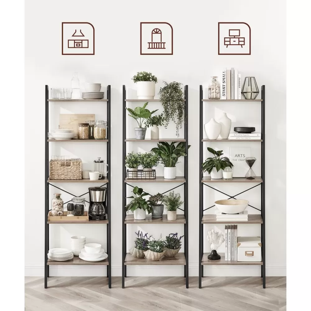 leiterregal_mit__ebenen_8.webp Online SONGMICS Leiterregal mit 5 Ebenen