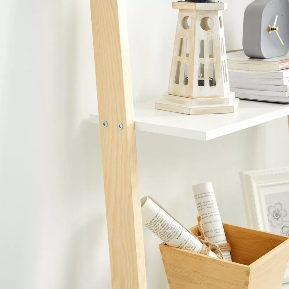 leiterregal_mit__ebenen_mattweinaturfarben_7.webp Best SONGMICS Leiterregal mit 5 Ebenen mattweiß-naturfarben