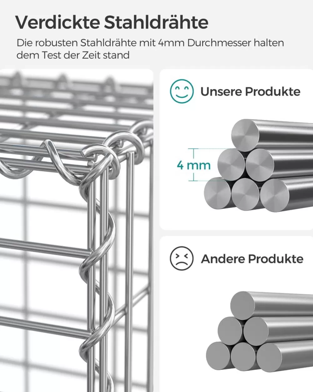 rechteckige_steingabione_2.webp Cheap SONGMICS Rechteckige Steingabione