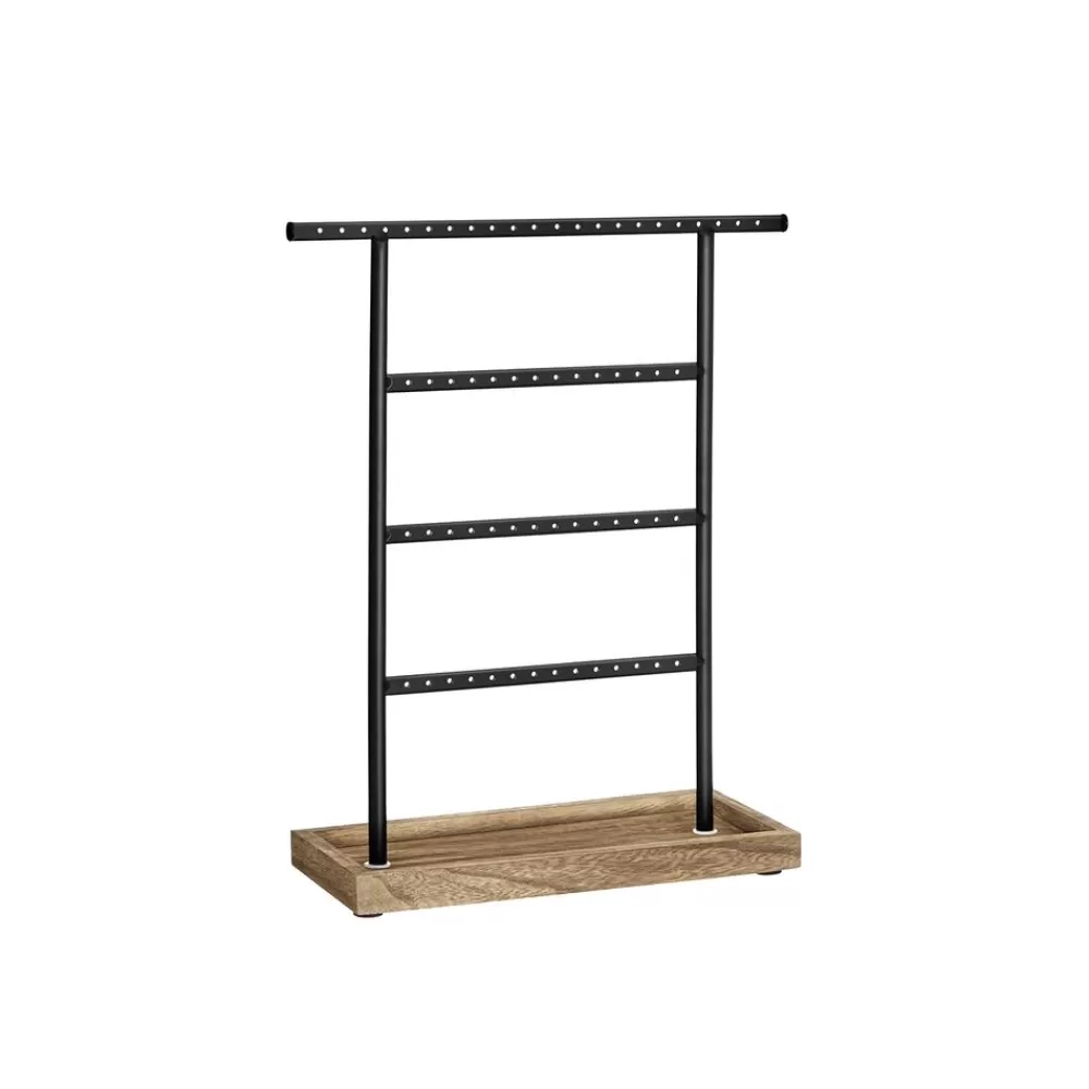 Discount SONGMICS Schmuckaufbewahrung für Ohrringe Vintage-Stil holzfarben-schwarz