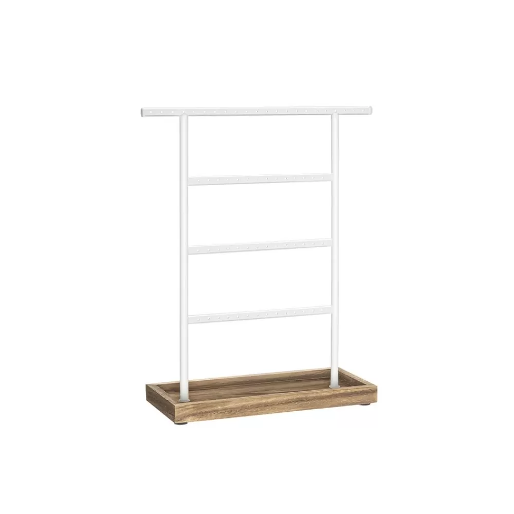 Discount SONGMICS Schmuckaufbewahrung für Ohrringe Vintage-Stil holzfarben-schwarz