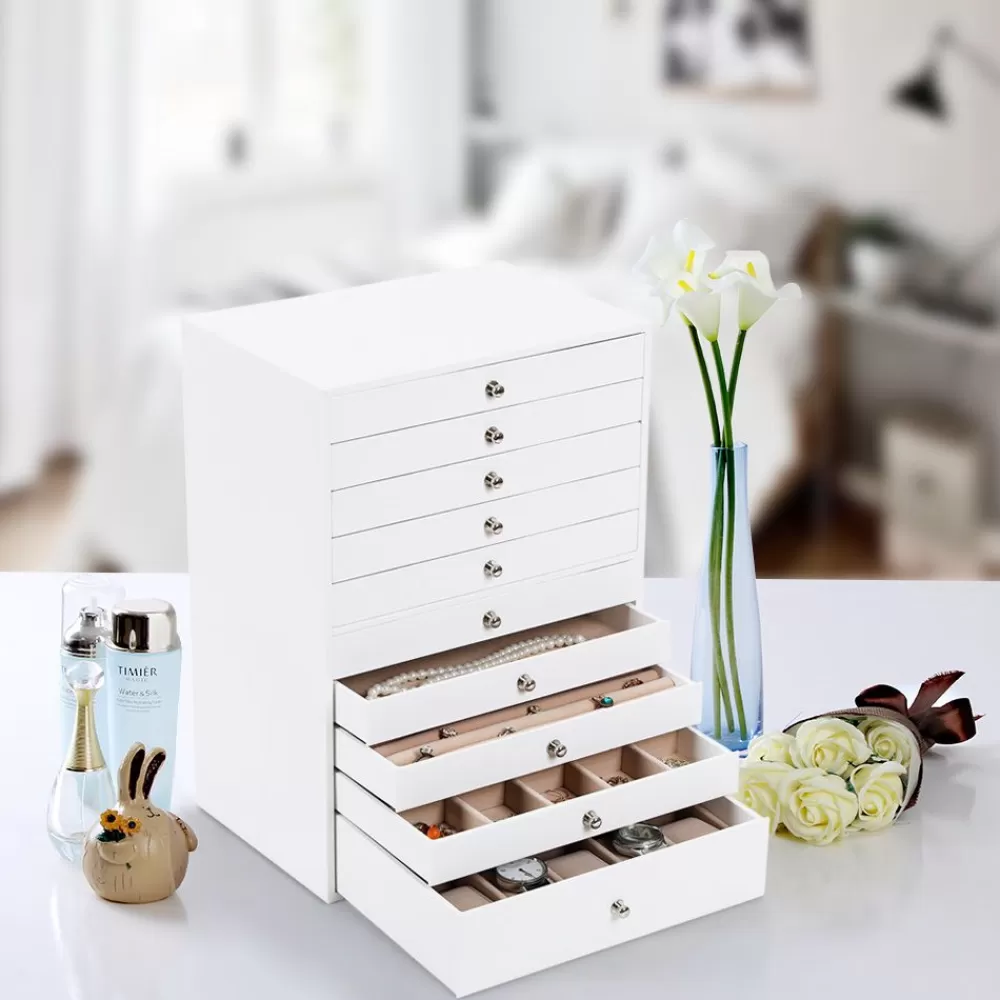 schmuckkasten__schubladen_wei_2-3.webp Discount SONGMICS Schmuckkasten 10 Schubladen Weiß