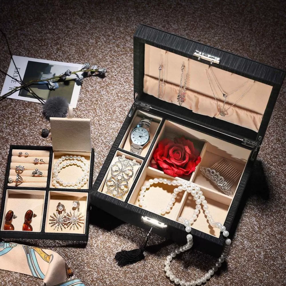 verschliebarer_schmuckkasten_schwarz_3.webp Fashion SONGMICS Verschließbarer Schmuckkasten schwarz