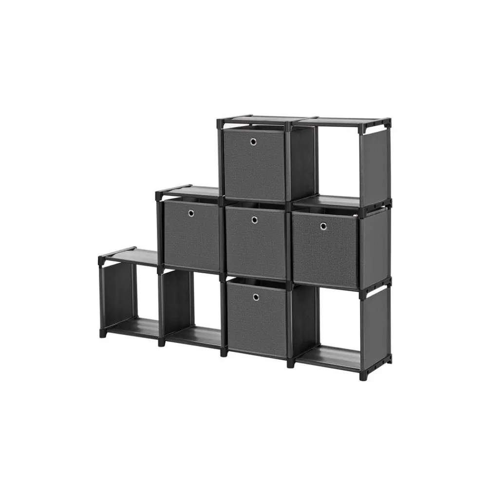 Flash Sale SONGMICS Würfelregal mit 5 Stoffboxen Schwarz